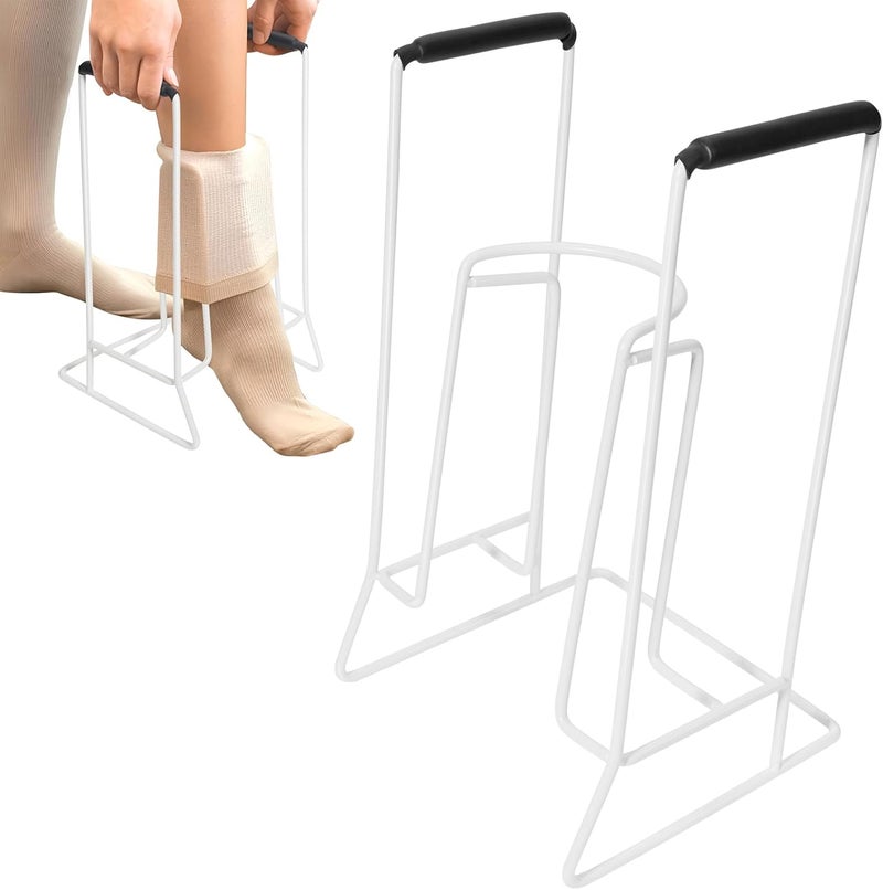 Hiumtree Stocking Donner Adaptive Dressing Aid for Putting on Compression Socks Large Sock Aid Tool for Calves up to 18-20 inches in Circumference Socks Helper - Image 1